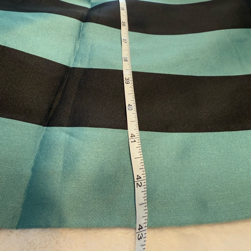 Leifsdottir Black and Teal Striped Midi Dress - Picture 14 of 15